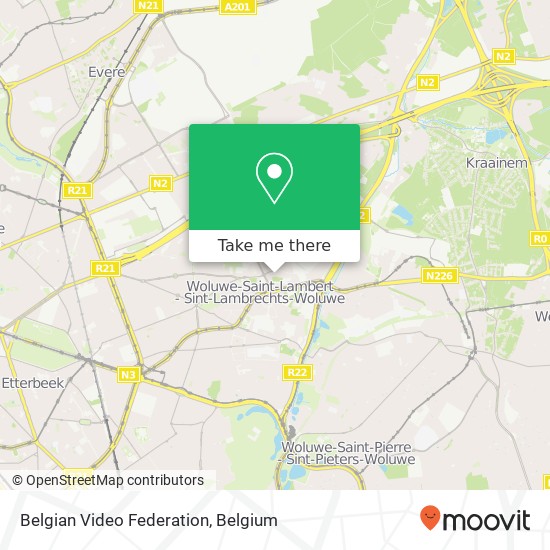 Belgian Video Federation map