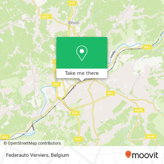 Federauto Verviers map