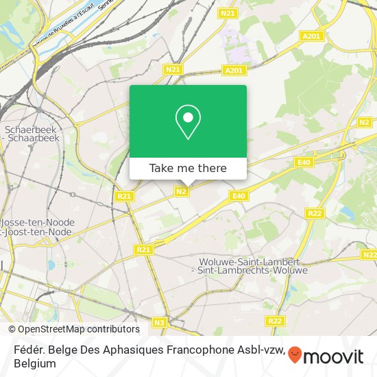 Fédér. Belge Des Aphasiques Francophone Asbl-vzw map