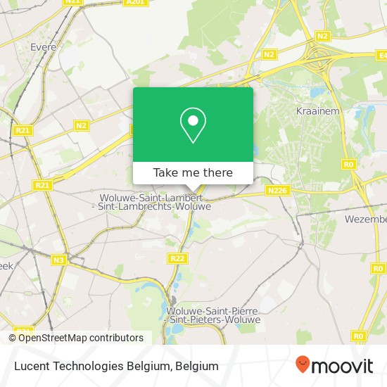 Lucent Technologies Belgium map