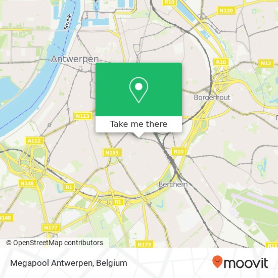 Megapool Antwerpen map