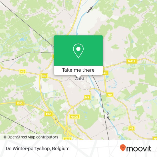 De Winter-partyshop map