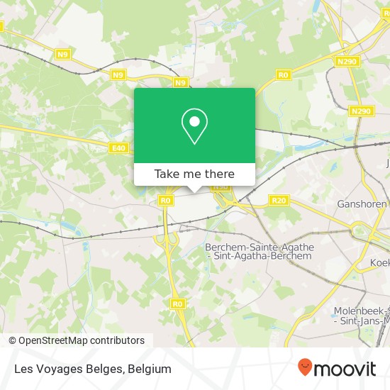 Les Voyages Belges map