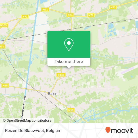 Reizen De Blauwvoet map