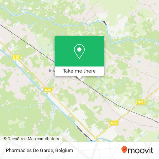 Pharmacies De Garde map