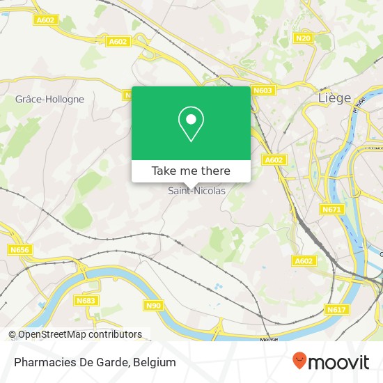 Pharmacies De Garde map