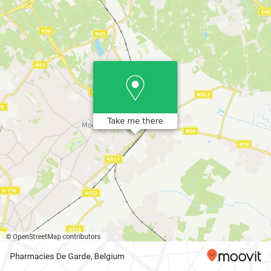 Pharmacies De Garde map