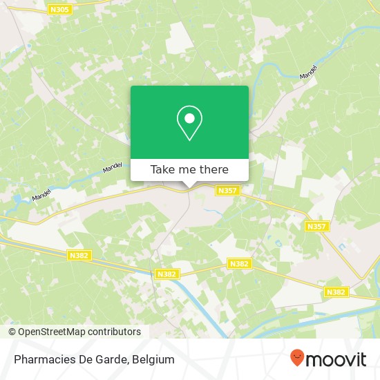 Pharmacies De Garde map