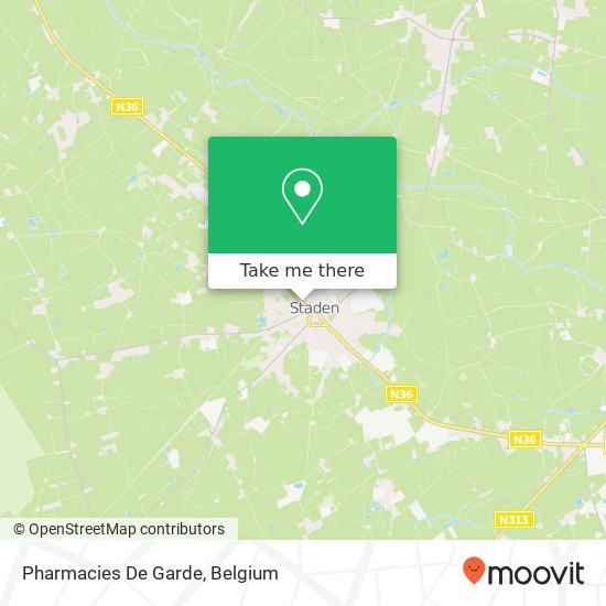 Pharmacies De Garde map