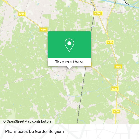 Pharmacies De Garde map