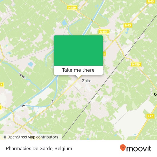 Pharmacies De Garde map