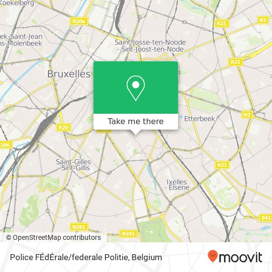 Police FÉdÉrale / federale Politie map