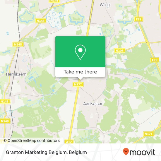 Granton Marketing Belgium map