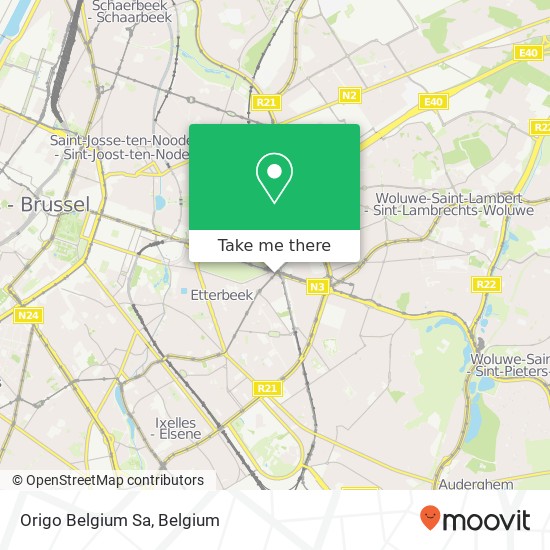 Origo Belgium Sa map
