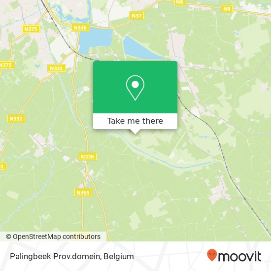 Palingbeek Prov.domein map