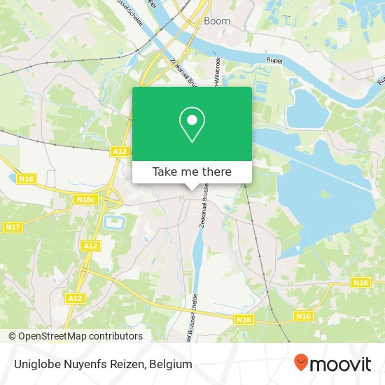 Uniglobe Nuyenfs Reizen map