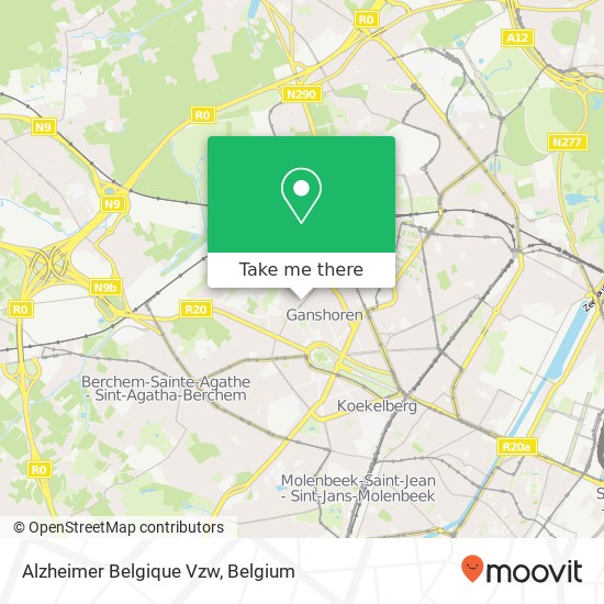 Alzheimer Belgique Vzw map