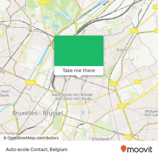 Auto-ecole Contact map