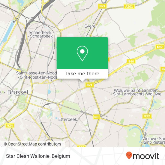 Star Clean Wallonie map