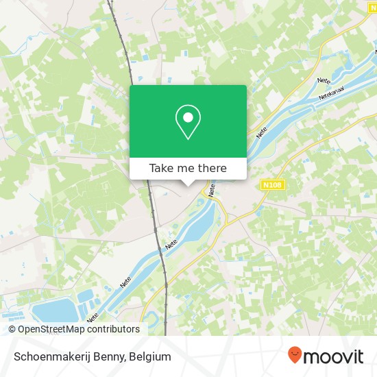 Schoenmakerij Benny map