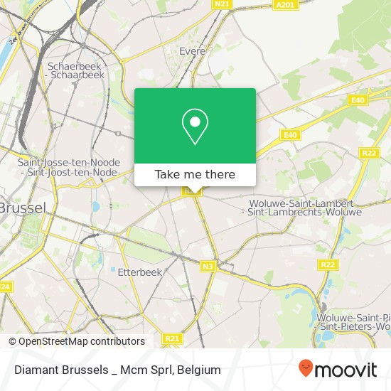 Diamant Brussels _ Mcm Sprl map