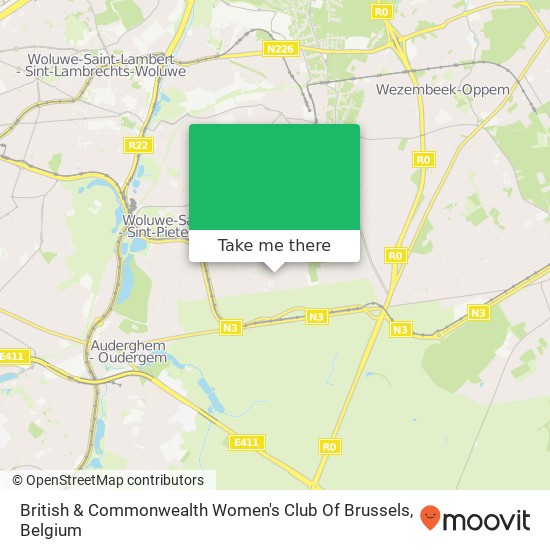 British & Commonwealth Women's Club Of Brussels map