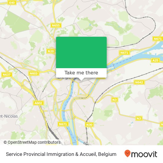 Service Provincial Immigration & Accueil map