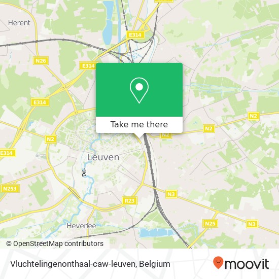 Vluchtelingenonthaal-caw-leuven map