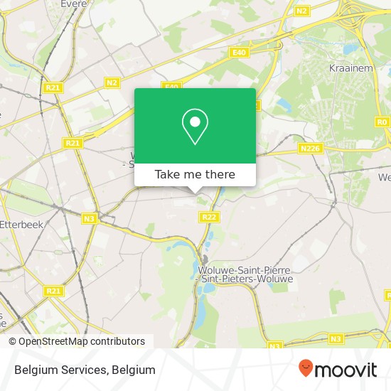 Belgium Services map