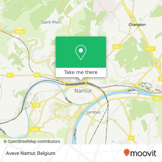 Aveve Namur map