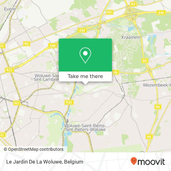 Le Jardin De La Woluwe map