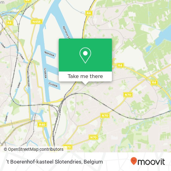 't Boerenhof-kasteel Slotendries map