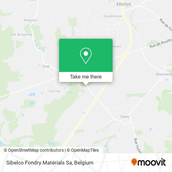 Sibelco Fondry Matérials Sa map