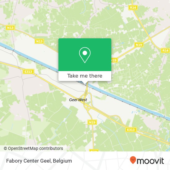 Fabory Center Geel map