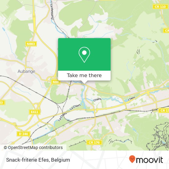 Snack-friterie Efes map