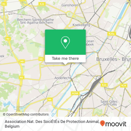 Association Nat. Des SociÉtÉs De Protection Animal map