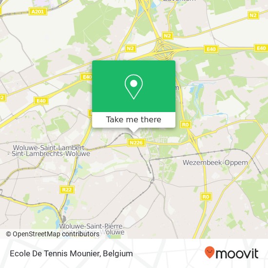 Ecole De Tennis Mounier map