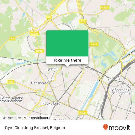 Gym Club Jong Brussel map