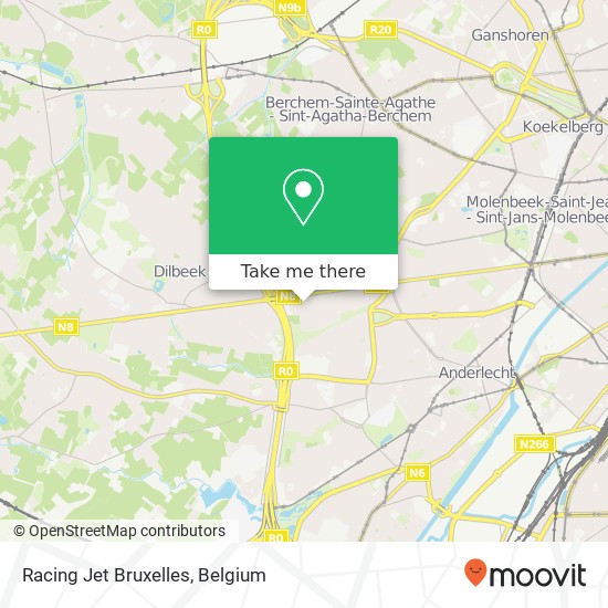 Racing Jet Bruxelles map