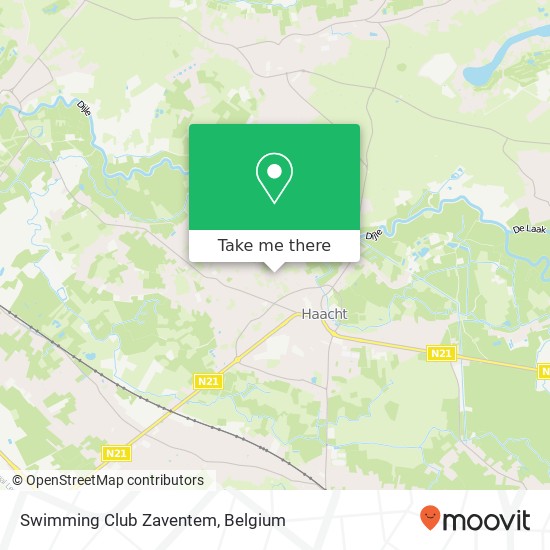 Swimming Club Zaventem map