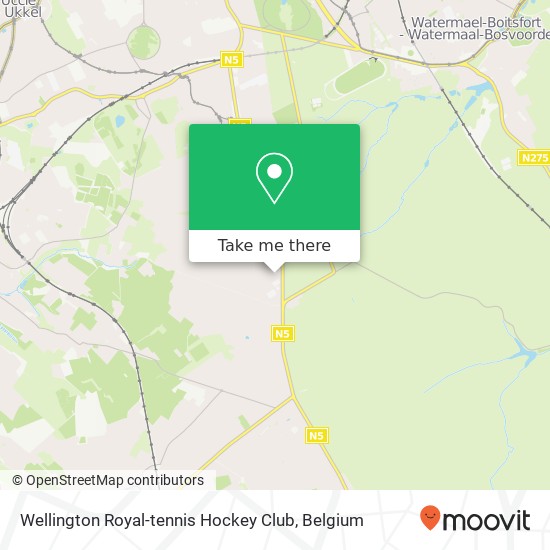 Wellington Royal-tennis Hockey Club map