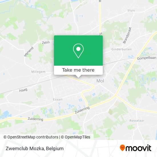 Zwemclub Mozka map