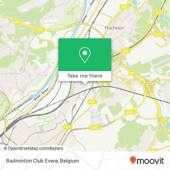 Badminton Club Evere map