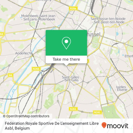 Fédération Royale Sportive De L'enseignement Libre Asbl map