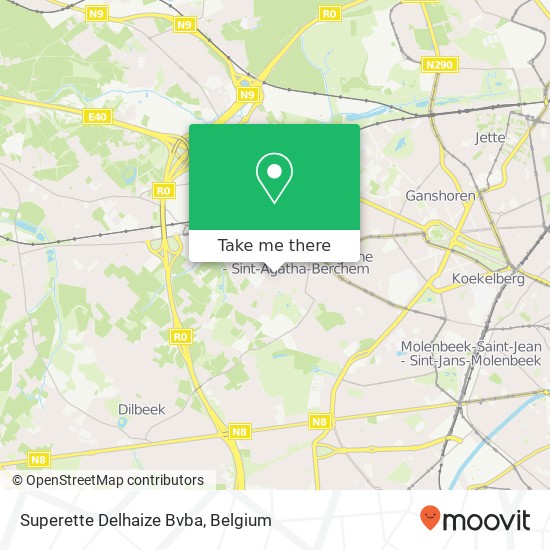 Superette Delhaize Bvba map