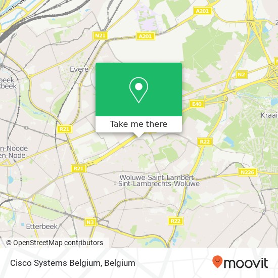 Cisco Systems Belgium map