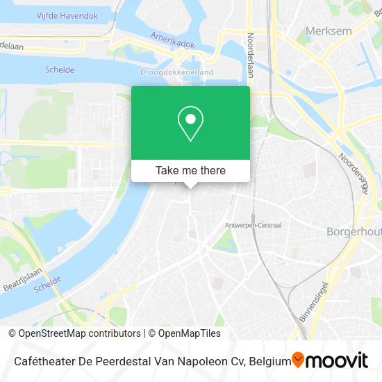 Cafétheater De Peerdestal Van Napoleon Cv map