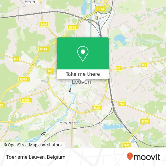 Toerisme Leuven map