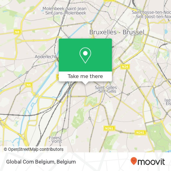 Global Com Belgium map