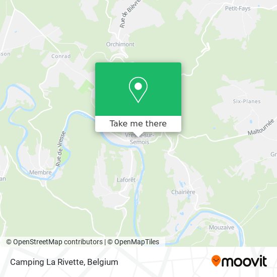 Camping La Rivette map